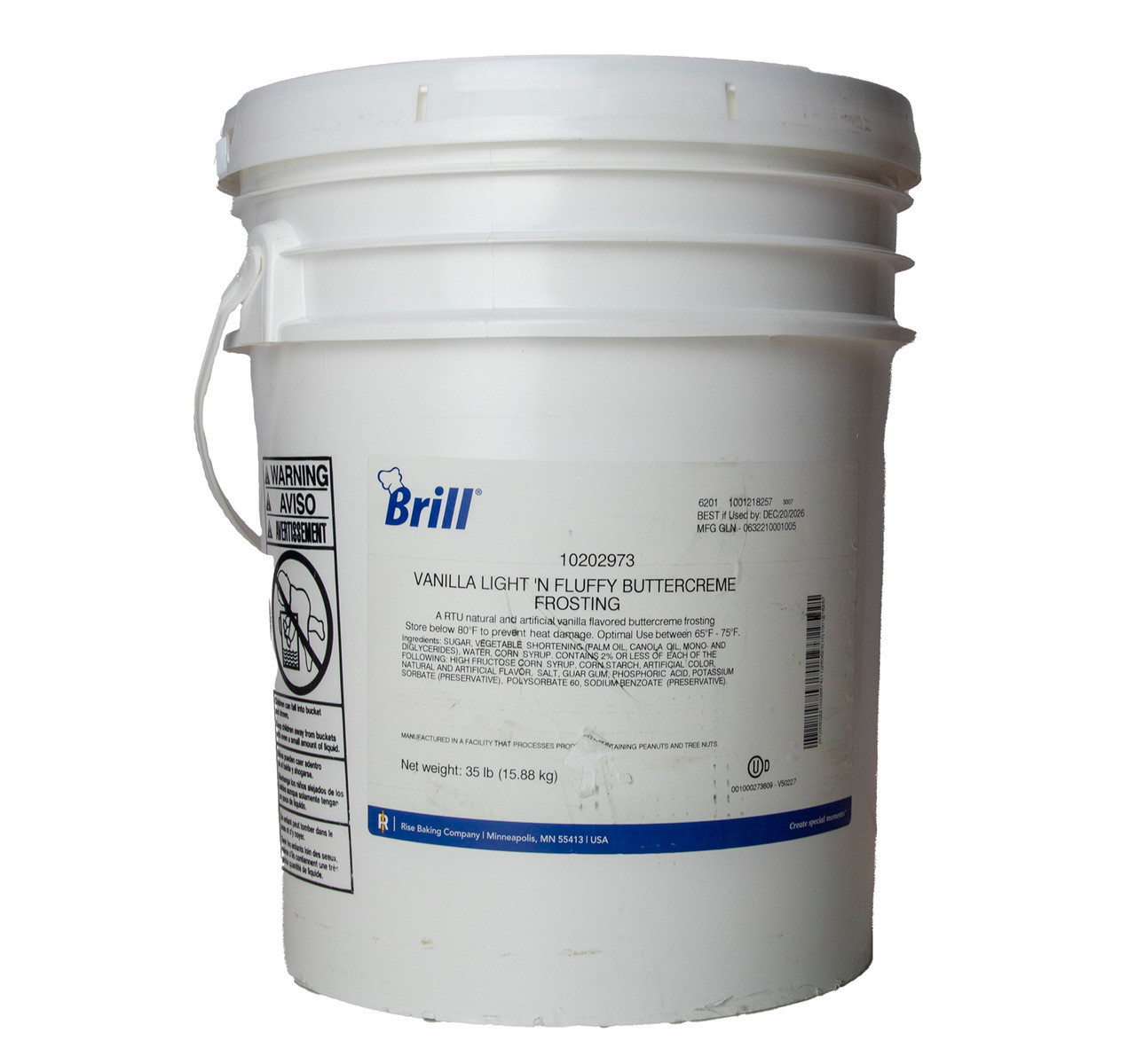 Light & Fluffy Vanilla Buttercreme Frosting 35lb