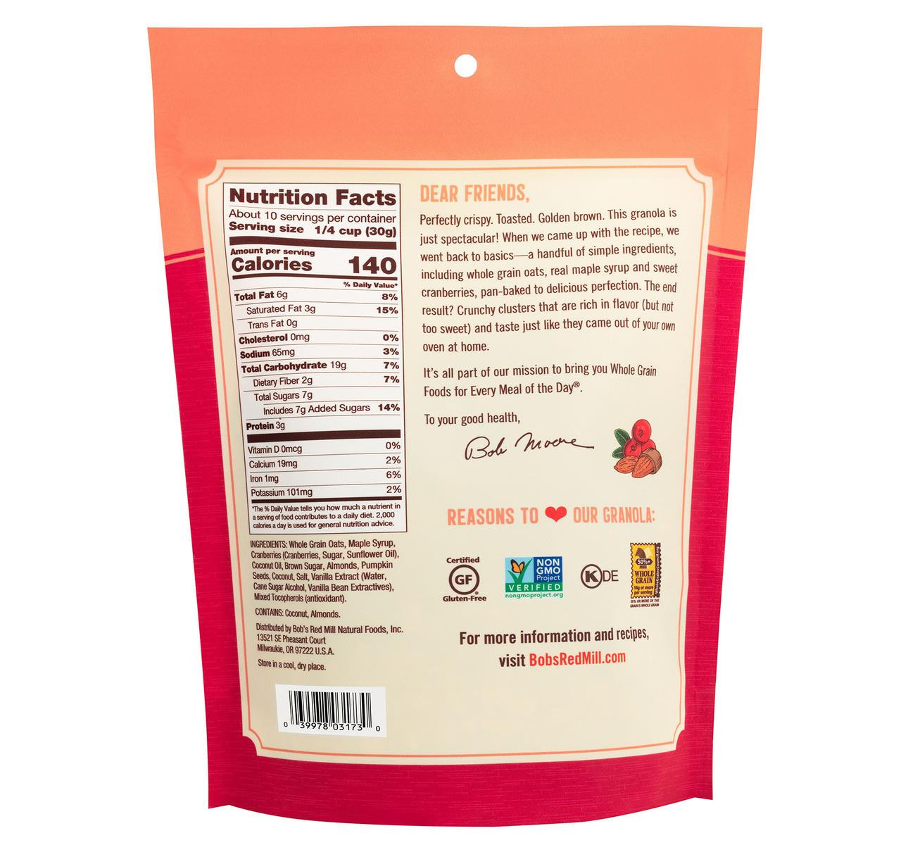 Cranberry Almond Pan-Baked Granola 6/11oz