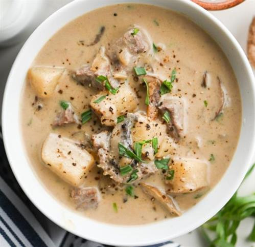 Crock Pot Creamy Steak and Potato Soup