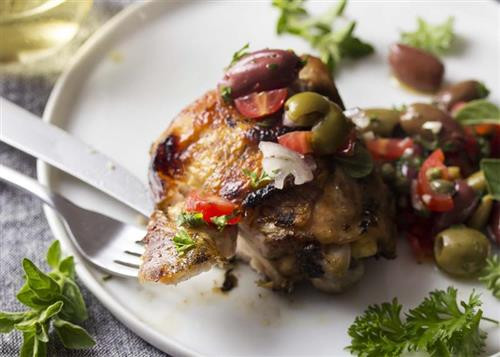 Grilled Mediterranean Chicken Thighs 