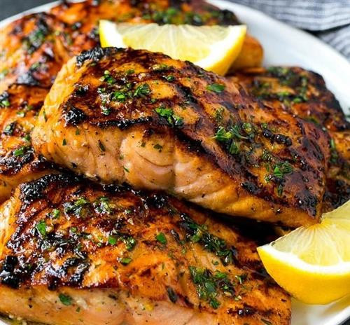 Sweet Garlic Grilled Salmon