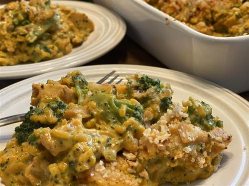 Cheesy Broccoli and Rice Chicken Casserole