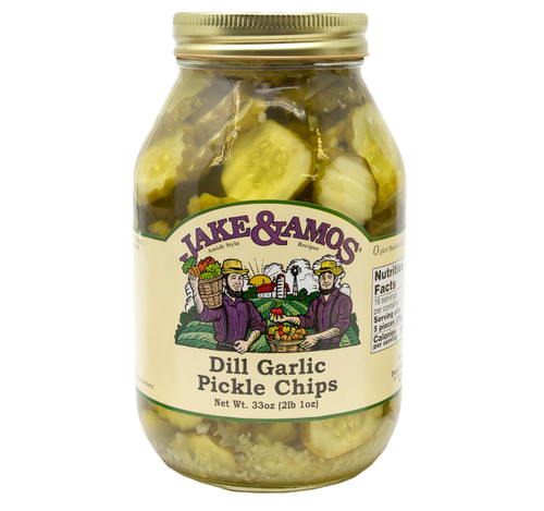 J&A Dill Garlic Pickle Chips 12/33oz View Product Image