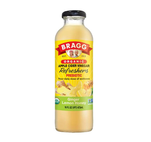 Organic Apple Cider Vinegar Drinks, Ginger Lemon Honey (Glass) 12/16oz View Product Image
