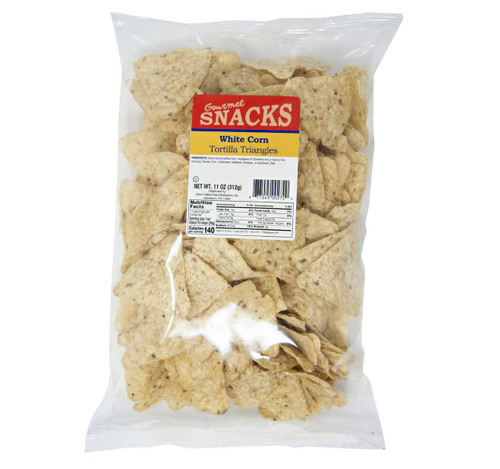 White Corn Tortilla Triangles 12/11oz View Product Image