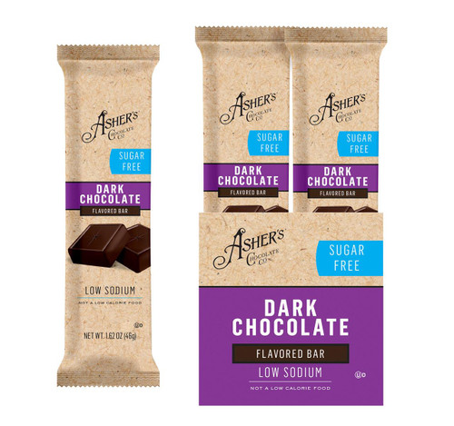 Dark Chocolate Bar, Sugar Free 12ct Dark Chocolate Bar, Sugar Free 12ct