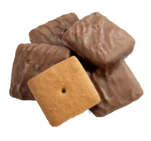 Milk Chocolate Covered Mini Graham Cracker Squares 15lb View Product Image