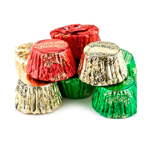 Reese's Mini Peanut Butter Cups, Red/Green/Gold 25lb View Product Image