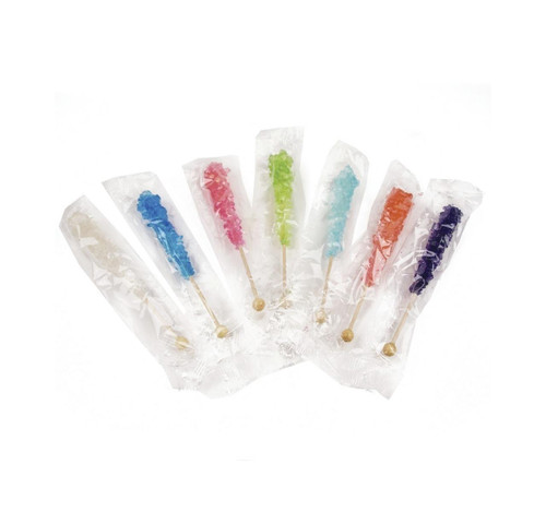 Assorted Rock Candy On A Stick, Wrapped 120ct View Product Image