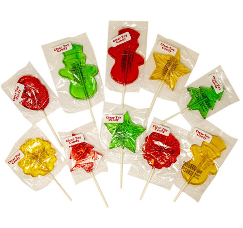 Assorted Clear Toy Lollipops 24ct Assorted Clear Toy Lollipops 24ct
