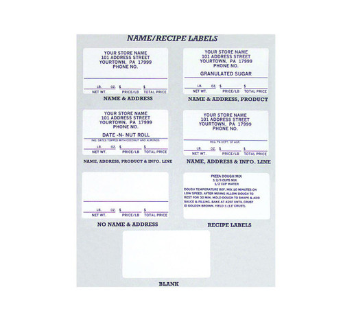 Name/Address/Recipe Labels 21ct/1 sheet View Product Image