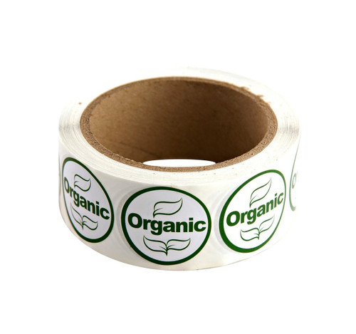 Green/White "Organic" Labels 500ct View Product Image