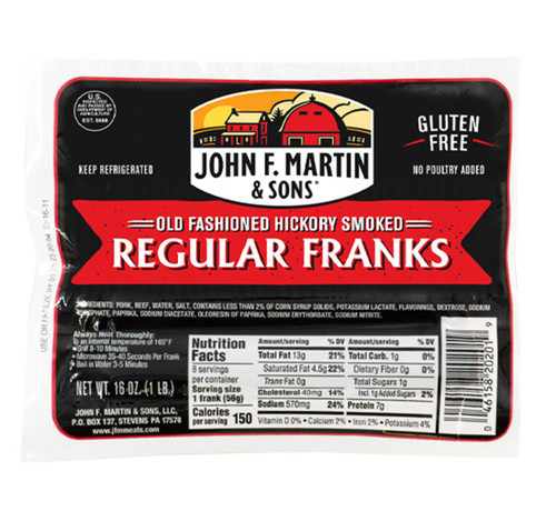 Regular Franks 12/1lb
