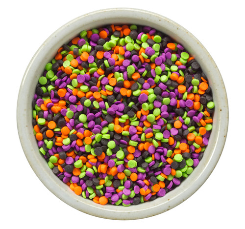 Black, Orange, Purple, Lime Green Mini Confetti 5lb View Product Image