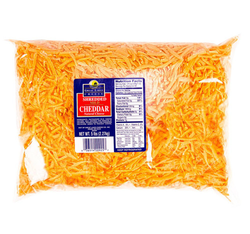 Shredded Mild Cheddar Cheese 4/5lb View Product Image