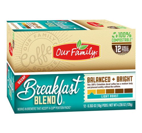 K-Cups Decaf Breakfast Blend Coffee 6/12ct View Product Image