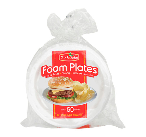 Foam Plates 8.875in 12/50ct View Product Image