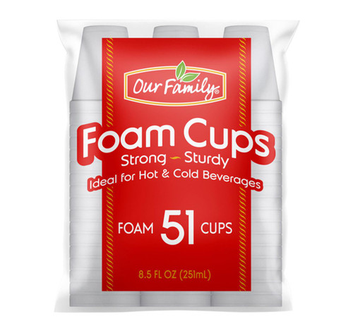 Foam Cups 8.5oz 12/51ct View Product Image