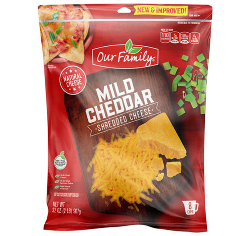 Shredded Mild Cheddar Cheese 6/32oz View Product Image