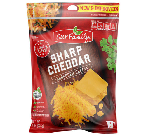 Shredded Sharp Cheddar Cheese 12/8oz View Product Image