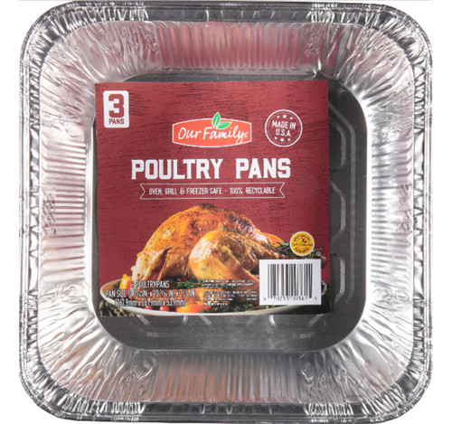 Foil Poultry Pans 12/3ct View Product Image