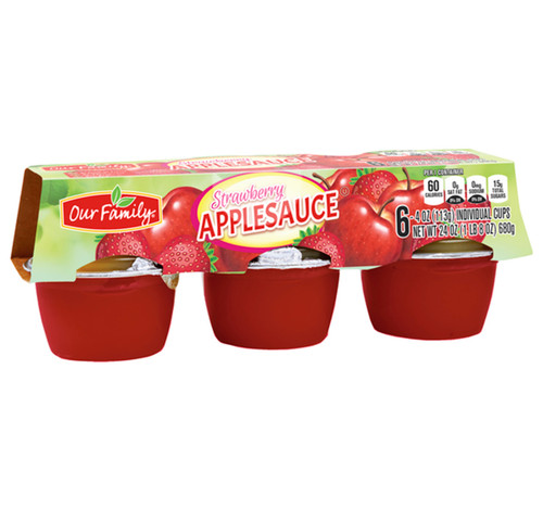 Strawberry Applesauce Cups 12/6ct View Product Image