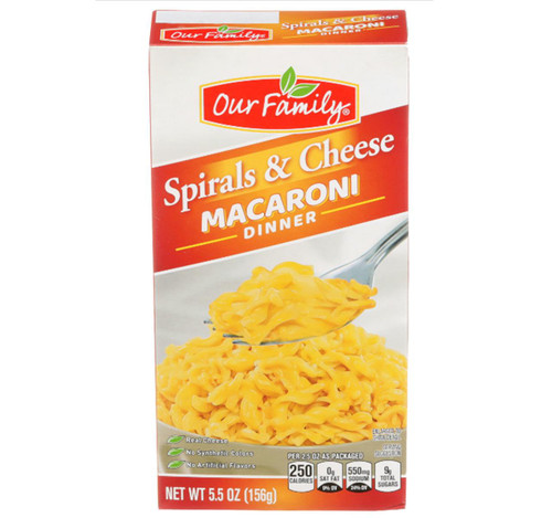 Spirals & Cheese Macaroni Dinner 24/5.5oz Spirals & Cheese Macaroni Dinner 24/5.5oz