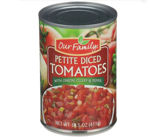 Petite Diced Tomatoes with Onion, Celery & Pepper 24/14.5oz View Product Image