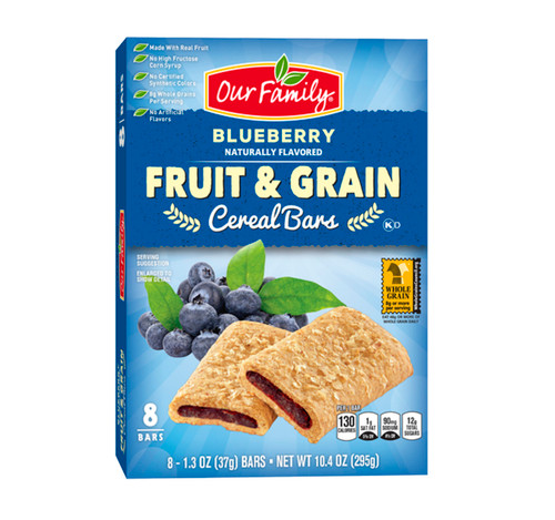 Blueberry Fruit & Grain Cereal Bars 12/8ct View Product Image