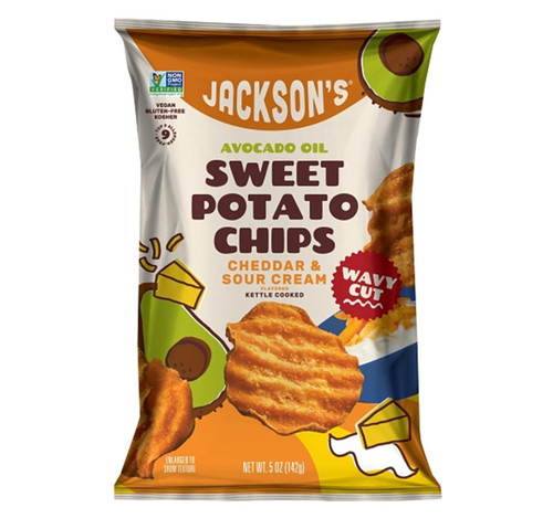 Wavy Cut Cheddar & Sour Cream Sweet Potato Chips 12/5oz View Product Image