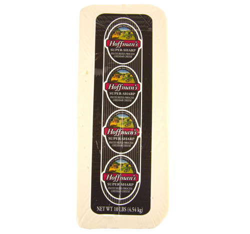 White Cheddar, Super Sharp Processed Cheese 10lb View Product Image