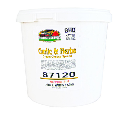 Garlic & Herbs Cream Cheese Spread 2/5lb View Product Image