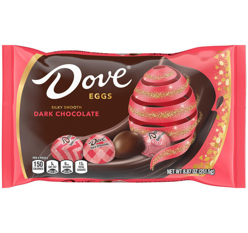 DOVE Dark Chocolate Eggs 12/8.87oz DOVE Dark Chocolate Eggs 12/8.87oz
