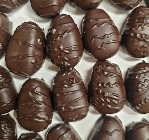 Dark Chocolate Peanut Butter Eggs 4/3lb Dark Chocolate Peanut Butter Eggs 4/3lb