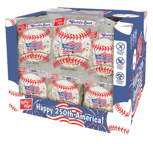 Baseball Popcorn Ball 18/1oz