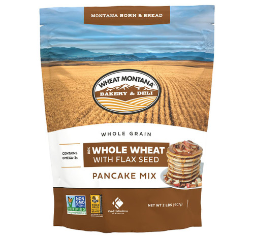 100% Whole Wheat with Flax Seed Pancake Mix 8/2lb