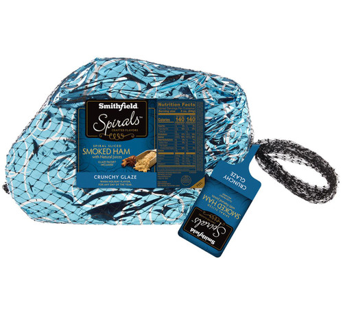Spiral Sliced Smoked Ham with Crunchy Glaze Packet 4/10lb