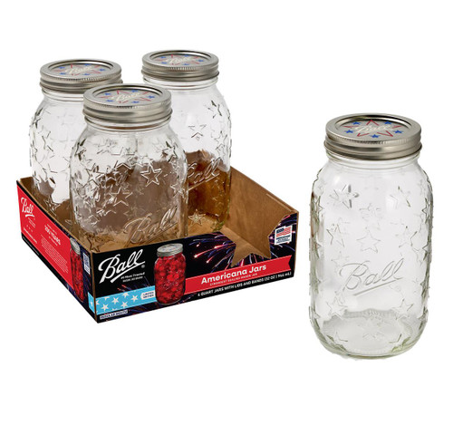 Americana Quart Jars 4pk