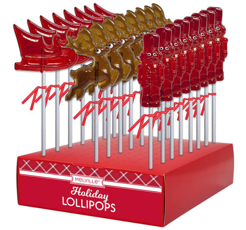 Sleigh, Reindeer, Nutcracker Lollipops 24ct