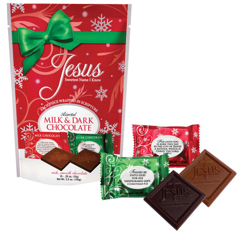 Christmas Milk & Dark Chocolate 6/3.5oz