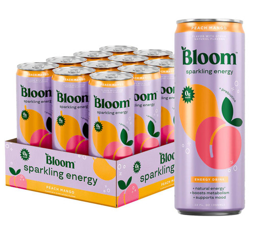 Peach Mango Bloom Energy Drink 12/12oz