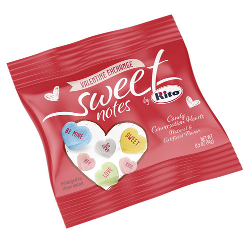 Sweet Notes Candy Conversation Hearts Pouch 200/.5oz