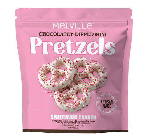 Sweetheart Crunch Chocolatey Dipped Mini Pretzels 12/6oz View Product Image