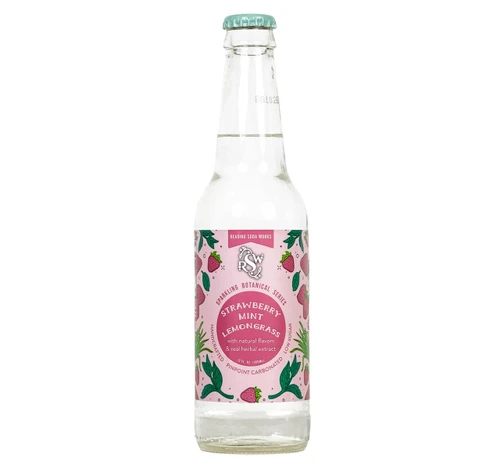 Strawberry Mint Lemon Grass Sparkling Botanical 12/12oz