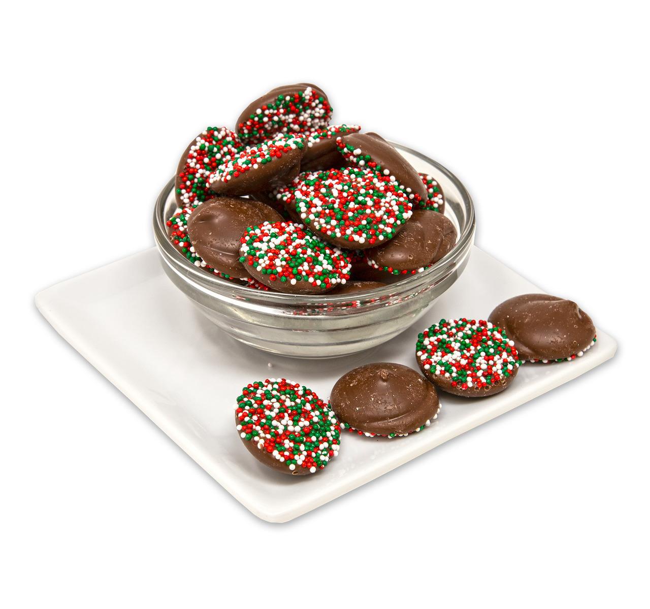 Milk Chocolate Christmas Nonpareils 20lb