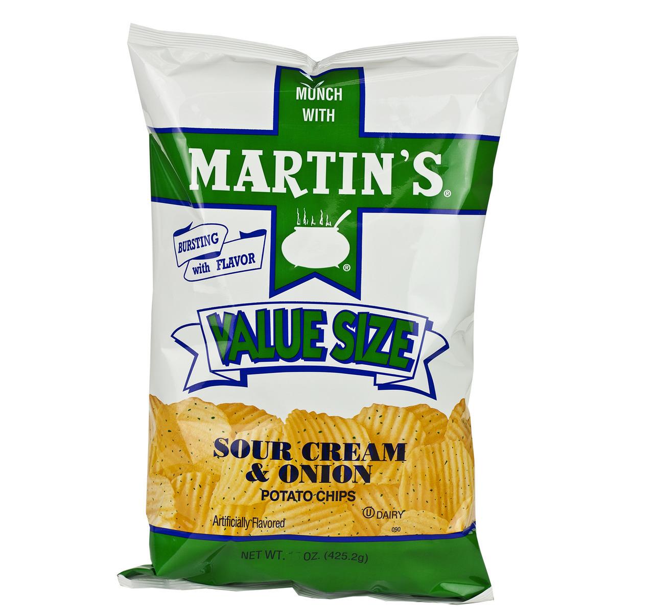 Sour Cream & Onion Ripple Potato Chips 6/14oz