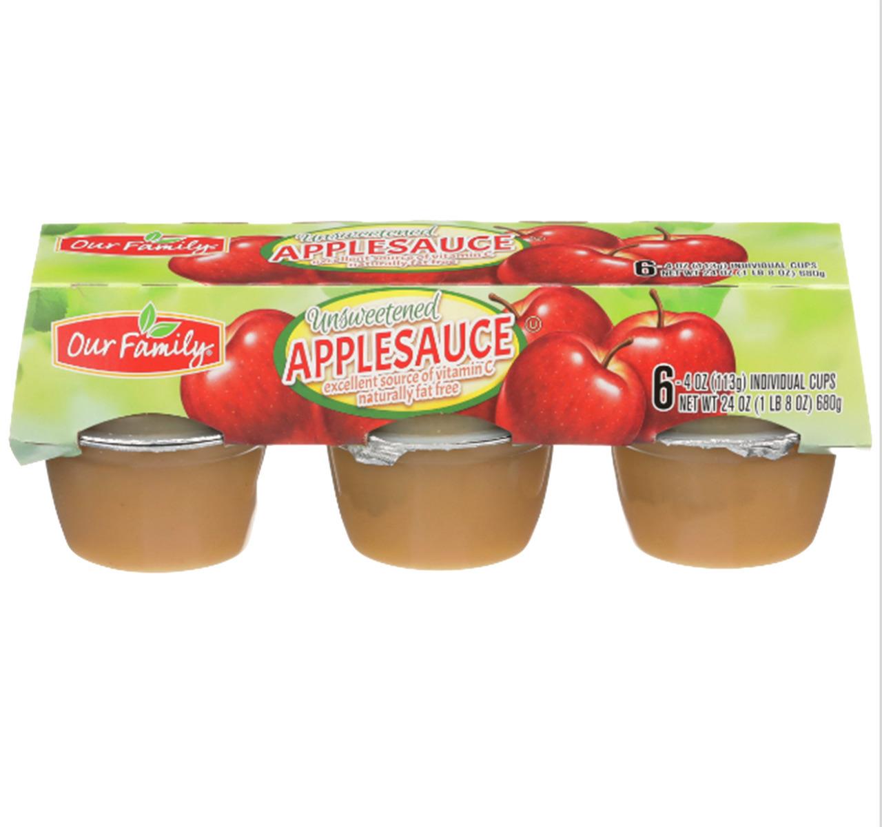 Unsweetened Applesauce Cups 12/6ct
