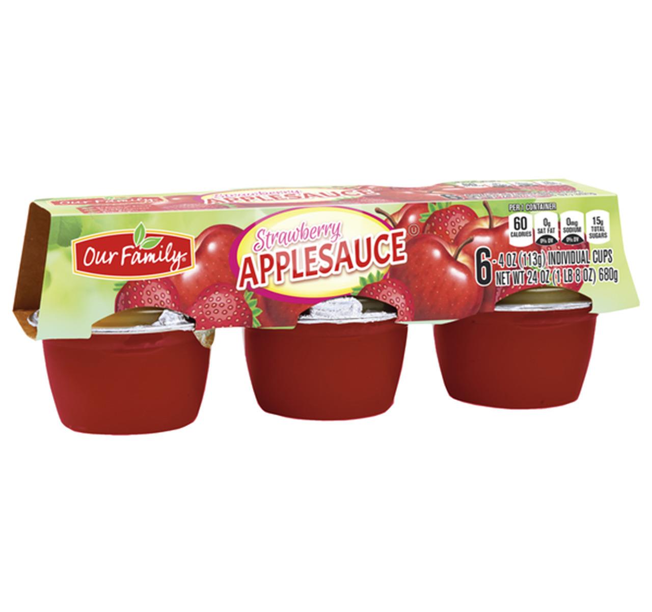 Strawberry Applesauce Cups 12/6ct