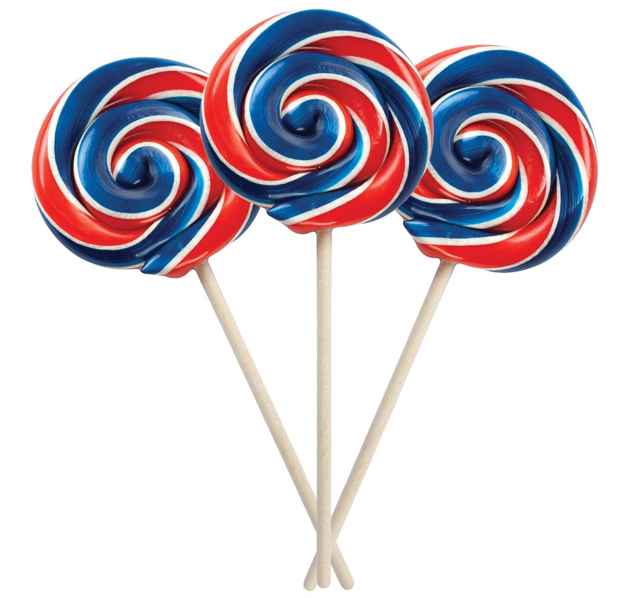 Red White & Blue Strawberry Lollipop 15 ct/1 oz