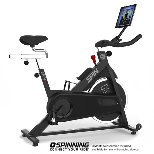 white spin bike